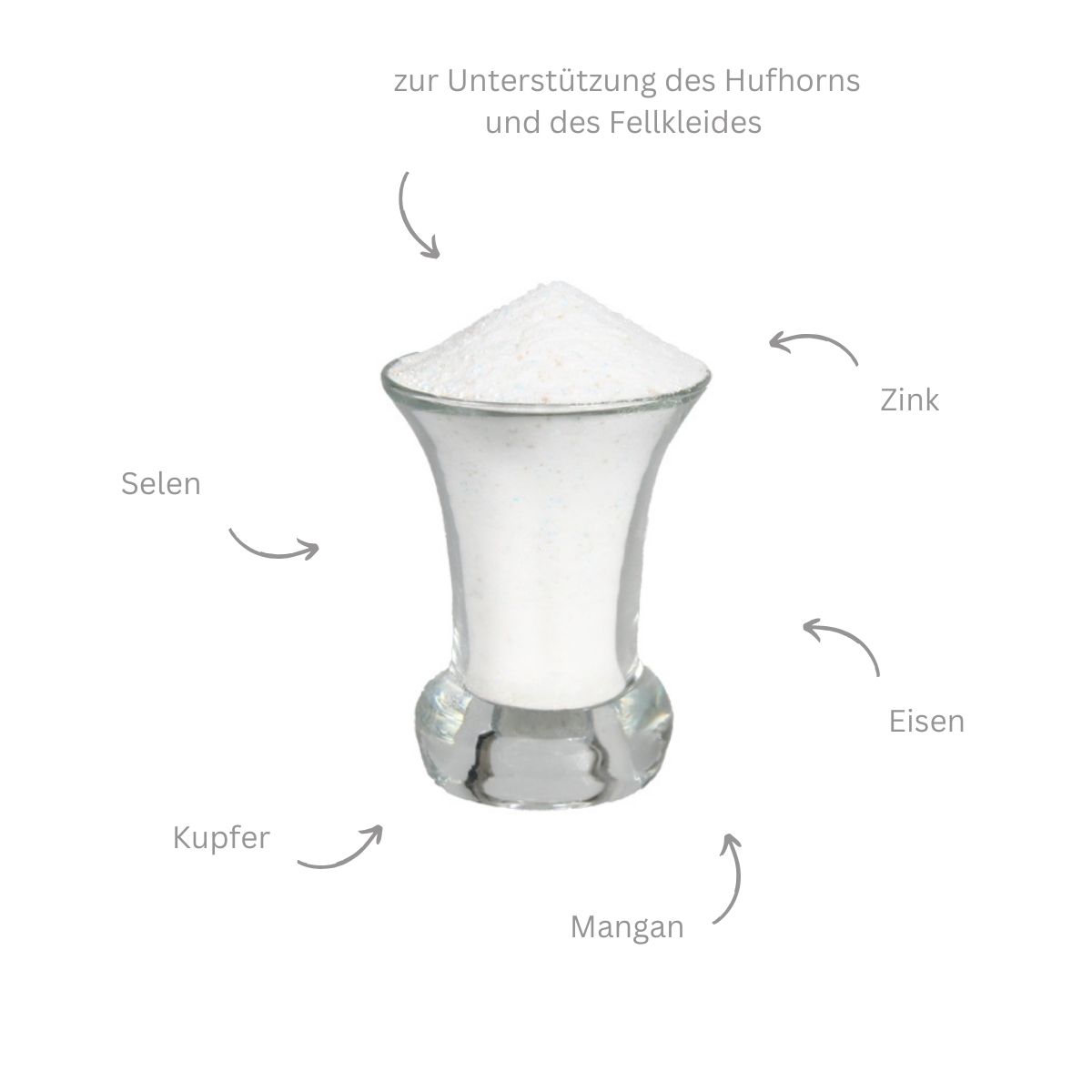 Ergänzungsfuttermittel mit Eisen Zink und Mangan zur Unterstützung des Fells und des Horns