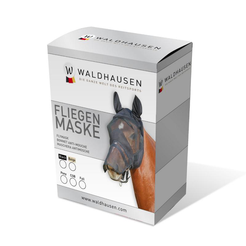 Waldhausen Fliegenmaske Premium mit Ohren- und Nasenschutz im Karton