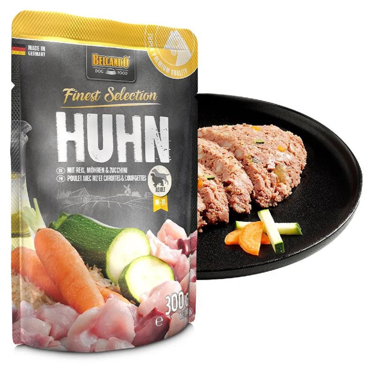 Produktansicht - Belcando - Huhn & Reis mit Zucchini & Möhre Frischebeutel