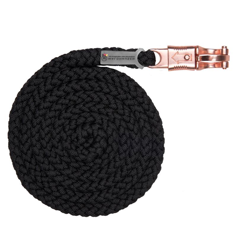 Waldhausen Anbindestrick Rosé Shine mit Panikhaken in schwarz