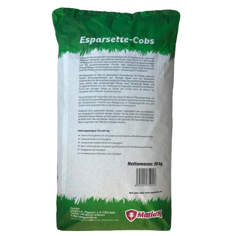 Maridil Esparsette Cobs Futtersack Rückseite