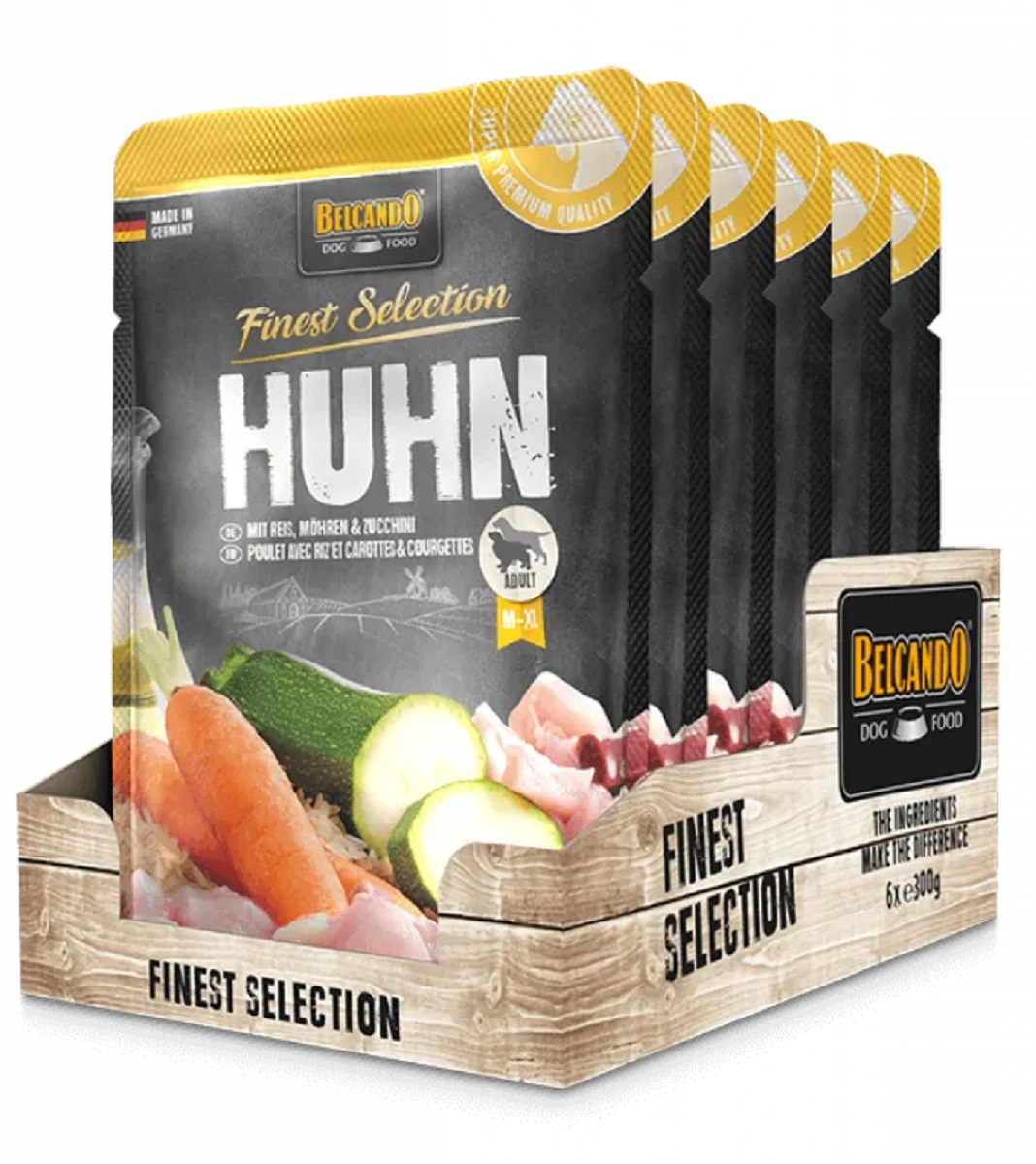 Produktansicht - Belcando - Huhn & Reis mit Zucchini & Möhre Frischebeutel