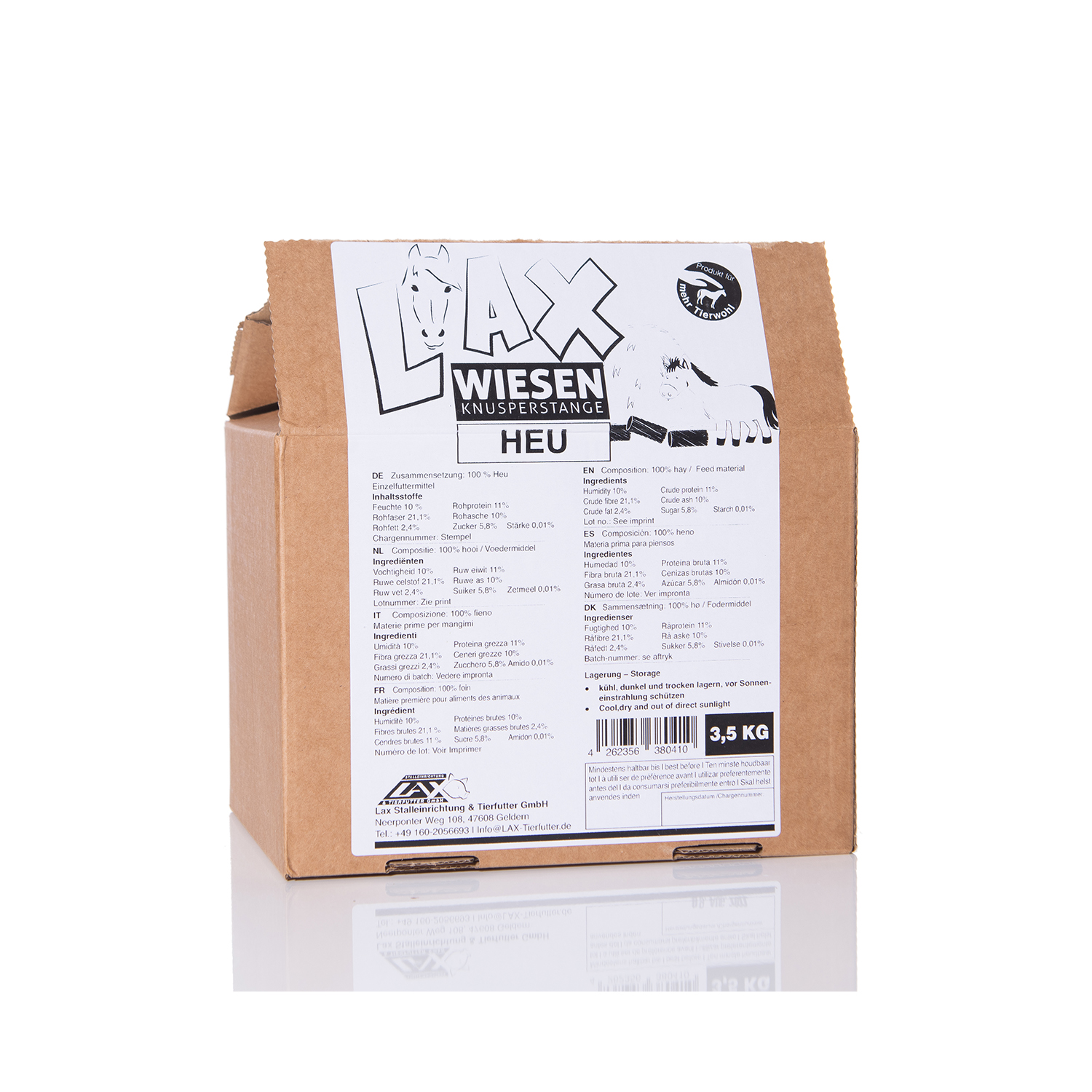 LAX Wiesen Knusperstange Heu Karton