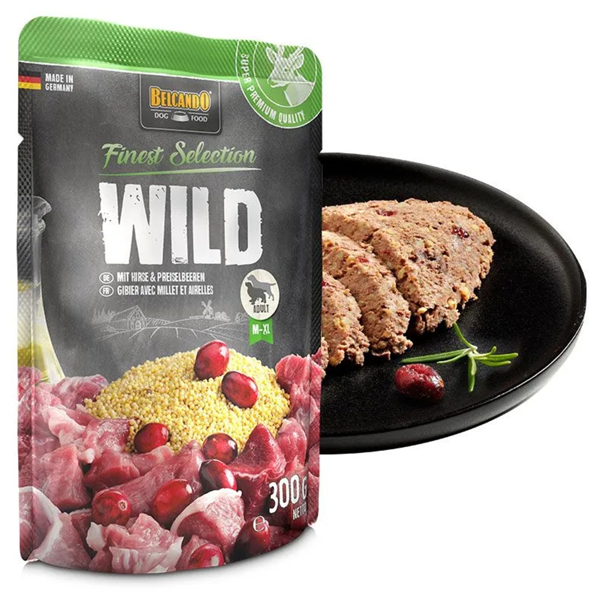 Produktansicht - Belcando - Wild mit Hirse & Preiselbeeren Frischebeutel