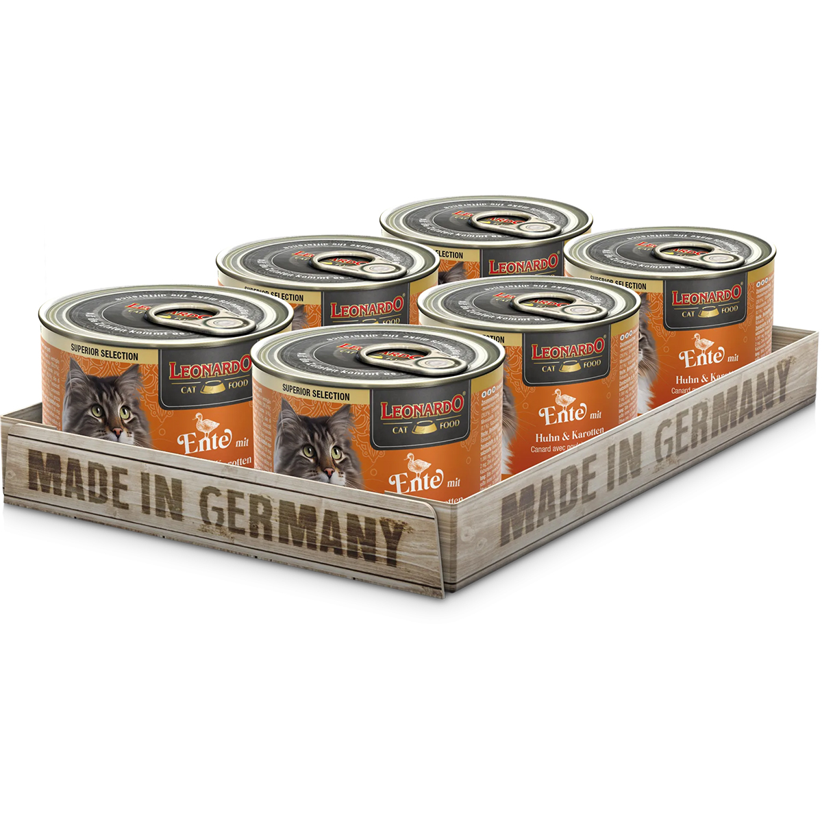 Leonardo Ente mit Huhn Tray 6 x 200 g