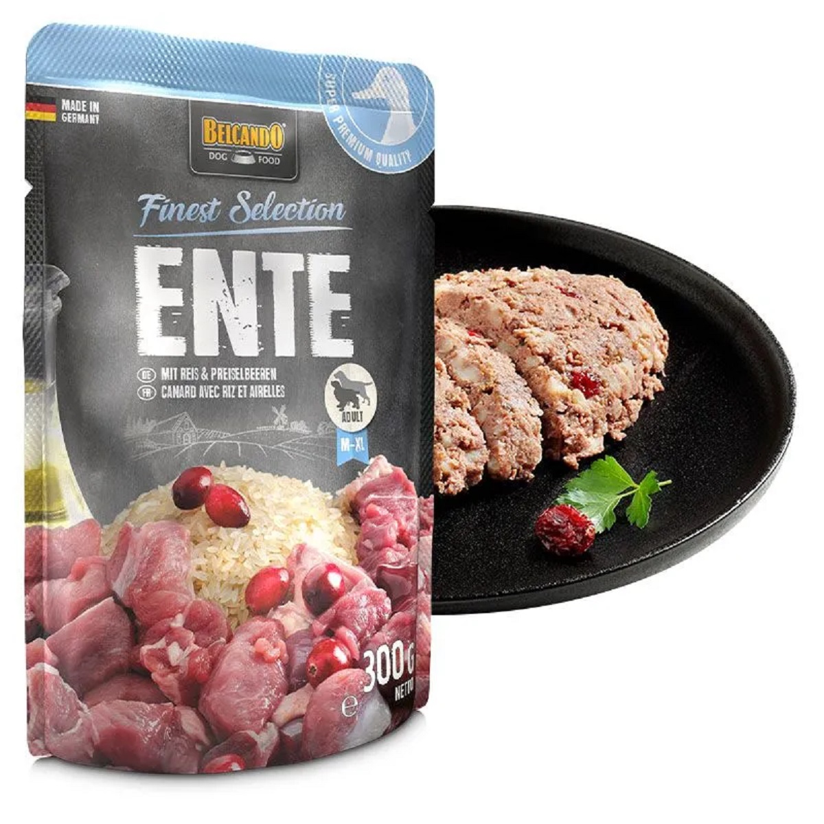 Produktansicht - Belcando - Ente mit Reis & Preiselbeeren