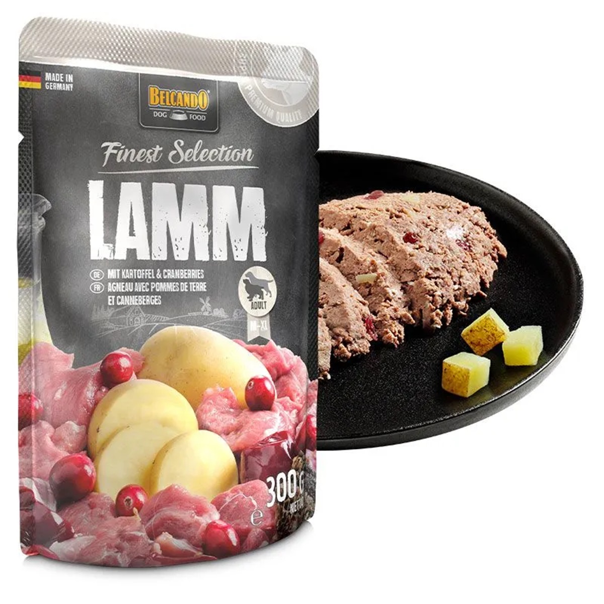 Produktansicht - Belcando - Lamm & Kartoffel mit Cranberries Frischebeutel